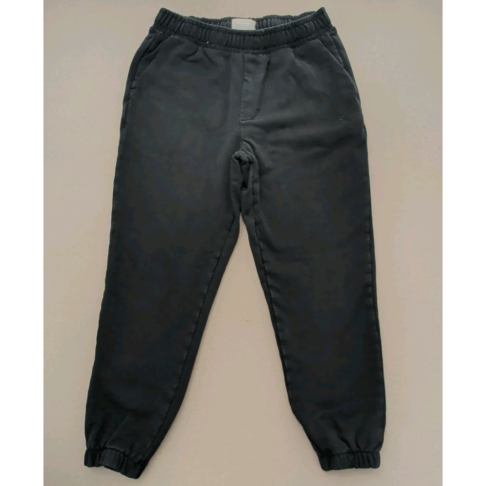 Everlane Womens Organic Cotton Black Sweatpants Sz M Tapered Leg Heavyweight
